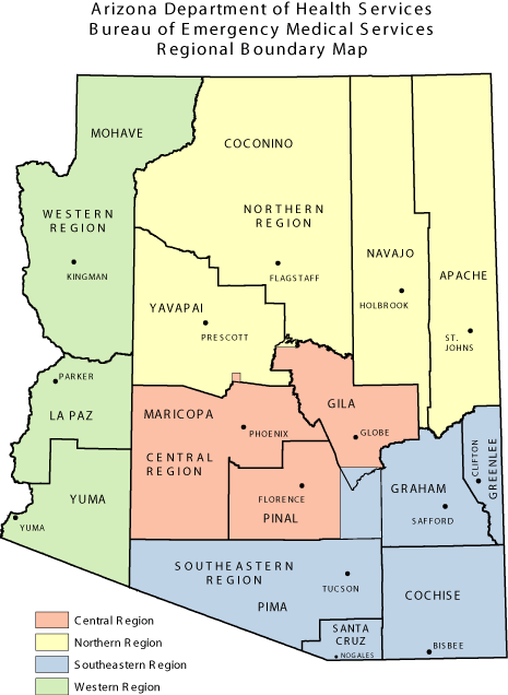 Northern Arizona EMS Region Map